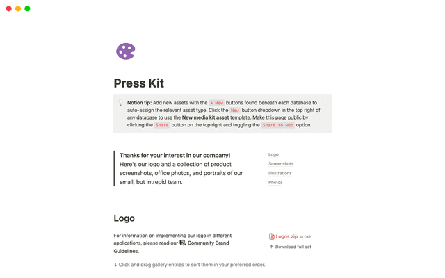 Kit de prensa