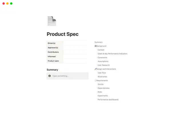 Especificaciones del producto